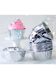 Resim Muffin Kek Kalıbı 25 Adet Cupcake Kağıdı Metalik 