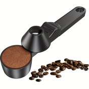 Resim Kahve Kaşığı ve Huni Yeniden Kullanılabilir K Kupası Doldurulabilir Kahve Kapları için, Kahve Ölçü Kaşığı 2 Yemek Kaşığı Kapasiteli, Öğütülmüş Kahve, Protein Tozu, Çay için Hunili Kaşık 