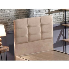 Resim Nironyatak Polo Tek Kişilik Yatak Başlığı - 90 Cm Sütlü Kahve Kumaş Başlık 