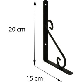 Resim Belle Fusion Mey Ithalat® Ferforje Raf Altı No:2 Siyah 