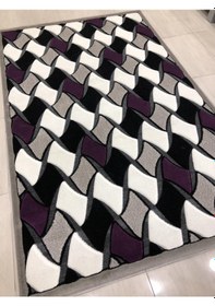 Resim Kaşmir Halı Jade 146X233 Je 0010-02 Gri Beyaz Mor 4 M2 Halı ! 