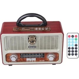 Resim Meier M-111Bt-Şarjlı Nostaljik Usb/Sd/Mp3 Bluetooth Fm Radyo 