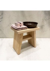 Resim Shark Anatolia Sedir Ahşap Banyo Taburesi Oturak Ve Oksit Bakır Hamam Tası Seti Çok Renkli 