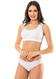 Resim Modinn 1210 Kadın Sporcu Büstiyer BEYAZ XL 