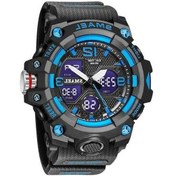 Resim Bosphorusboutique02 Smael 8008 Doğa Sporları Su Geçirmez Erkek Saati, Siyah Mavi Çok Renkli, 50m Su Korumalı, Led Işıklı, , 56mm Çok Renkli 