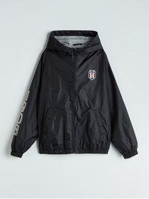 Resim LC Waikiki LCW Kids Kapüşonlu Beşiktaş Baskılı Erkek Çocuk Yağmurluk 