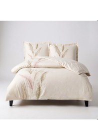 Resim Özdilek Ranforce Miscanthus Tek Kişilik Nevresim Takımı %100 Pamuk, Nefes Alabilir Bej 