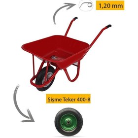 Resim Kanat C12 Demonte El Arabası Avrupa Tipi Şişme Teker 1.20 Mm Sac 