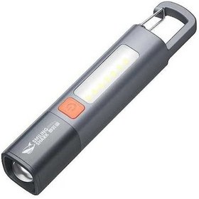 Resim Createtech Yüksek Teleskopik Parlaklık Odak Lamba Kamp Gri Geeksen Feneri Feneri El El Cob Aydınlatma Asılı Açık Wv Gri 