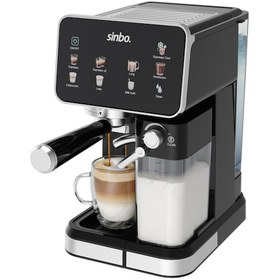 Resim Sinbo SCM 2995 Pro 20 Bar Basınç Süt Haznesi Dokunmatik Kapsüllü & Toz Kahve Espresso Makinesi 
