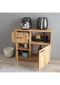 Resim Tanmob Mtd0302 İnci 90 Cm Kapaklı Çekmeceli Alt Mutfak Dolabı Çam Çam 