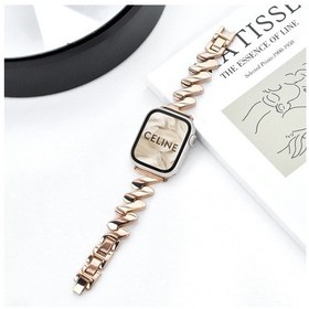 Resim Metal Akıllı Saat Kordonu - Rose Gold - 44mm İwatch 4/5/6/se Um35681-30 Yurt Dışından 