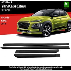 Resim S-dizayn Hyundai Kona Abs Plastik Yan Kapı Koruma Çıtası 2018 Üzeri A+ Kalite 