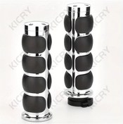 Resim Dashanshop Krom 1 Inç 25mm Siyah H-d Dyna Sportster Road King Kabuz Kontrol Gripleri 