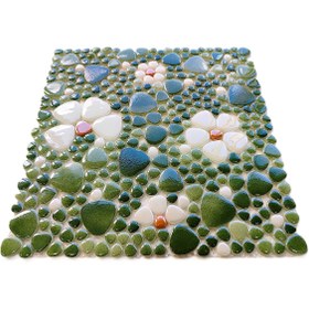 Resim MozaiKristaL Tüm yüzeyler için Çiçek desenli, 31,5X31,5cm. Fileli Cam Mozaik (5 file Karo=0.5m2 Fiyatıdır) 