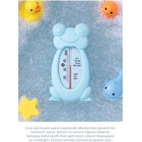 Resim Babyjem Cıvasız Kurbağa Banyo Oda Termometresi Turkuaz 
