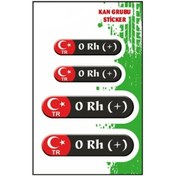 Resim Wolf Kan Grubu 0 Rh + Siyah Dörtlü Damla Etiket 