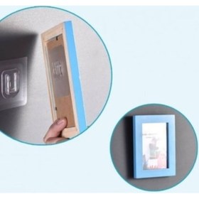 Resim GLRHOME 4 Adet çift taraflı şeffaf geçmeli klips güçlü yapışkanlı eşya sabitleyici klips 