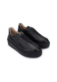 Resim Tamer Tanca Kadın Hakiki Deri Siyah Floter Sneakers & Spor Ayakkabı 937 01 Bn Ayk Sk24-25 Sıyah Fltr Siyah 