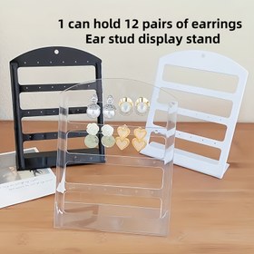 Resim 1/2/4 adet Küpe Sergileme Standı, Masaüstü Takı Dört Katlı Depolama Rafı, Yatak Odası için Uygun, Küpe Depolama Sanatı, Basit Takı Tutucu, Sergileme Standı, Takı Kulesi, Takı Kuleleri 