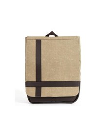 Resim Erkek Sırt Çantası 35 20 Cm Kanvas Kumaş Laptop Bölmeli Business Sırt Çantası Okul Çantası Mega Bag Bej 