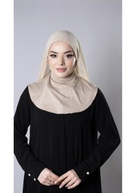 Resim Hürrem Bone Bej Pratik Hazır Geçmeli Şal Şifon Kumaş Hijab Bone 3009 12 