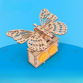 Resim 1 adet Kendin Yap Ahşap Kelebek El Sanatları Seti, 3D El Yapımı Montaj Modeli, Doğum Günleri, Tatiller, Noel için Benzersiz Hediye - Eğitici Ahşap İşleme Projesi 