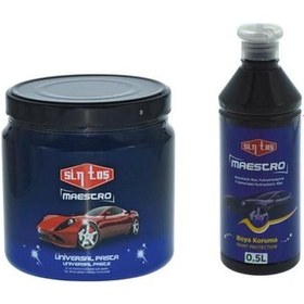 Resim Sintaş Maestro Kalın Pasta 500 Gr + Sintaş Boya Koruyucu Wax 500 Gr 