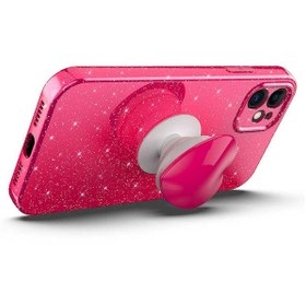 Resim İphone 11 Uyumlu Kamera Korumalı Simli Pop Soketli Lüks Zore Koton Soketli Kılıf-pembe Pembe 