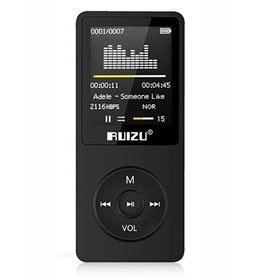 Resim Ruizu X02 Ultra İnce MP3 Çalar 4 GB FM Radyo Siyah 