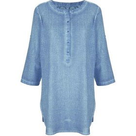 Resim Bulalgiy Kadın Mavi Dantelli Tunik - Bga233591-mavi 