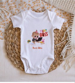 Resim Bitmeyenkartus Bk Kids Isimli Mini Boss Tasarımlı Bebek Body Zıbın - Model 1 Çok Renkli 