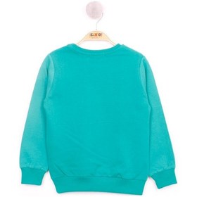 Resim Toontoy Kids Toontoy Erkek Çocuk Relax Fit Bisiklet Yaka Animal Baskılı Sweatshirt - 2 İplik Koyu Yeşil 