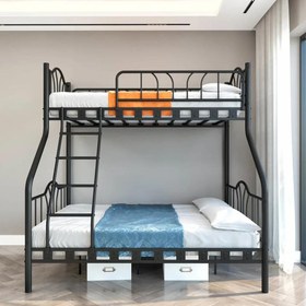 Resim Reyo İmaj 3 Kişilik Ebeveyn 3'lü Metal Ranza Siyah 90x200 / 140X200 