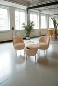 Resim Zinnet Design Bella Oturma Takımı–İkili Koltuk, İki Adet Berjer ve Bir Adet Sandıklı Puf, Ofis & Salon Kullanımı 