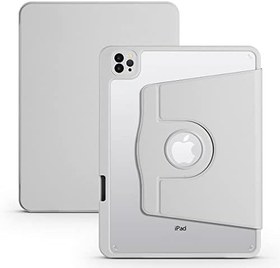 Resim Zore Apple ile uyumlu iPad Air 11 2025 M3 Kılıf Zore Termik Kalem Bölmeli Dönebilen Standlı Kılıf Gri 