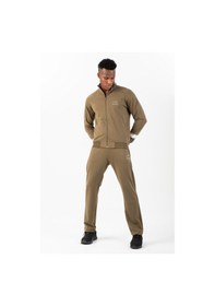 Resim Maraton Sportswear Comfort Erkek Dik Yaka Düz Paça Reglan Kol Basic Haki Eşofman Takımı 22315-haki Haki 