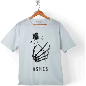 Resim Kendim Seçtim Kuru Kafa Skull Skeleton İskelet Ashes Aşk Gül Çocuk T-Shirt 
