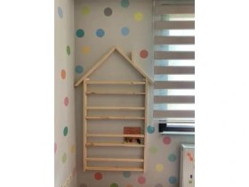 Resim Mrt Ahşap Montessori Çatılı Kitaplık 