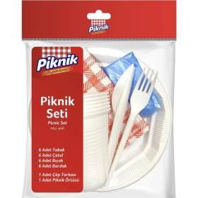 Resim Lidyada Maison Piknik Kullan At Seti Ekonomik 6'lı Beyaz 1525 