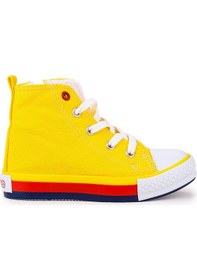 Resim Kiko Kids Tinna Bağcıklı Erkek Çocuk Boğazlı Keten Spor Ayakkabı Sarı 