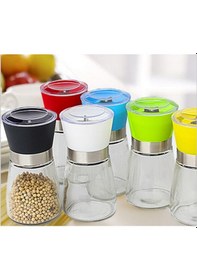 Resim Cam Tuz ve Karabiber Değirmeni (Çok Renkli) 