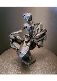 Resim Modern Geometrik Balerin Dansçısı Hediyelik Ev Ofis Masa Dekoru 13cm 