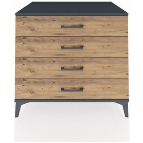 Resim Kronos Şifonyer 4 Çekmeceli 88x59x80 Antrasit-çam Antrasit 