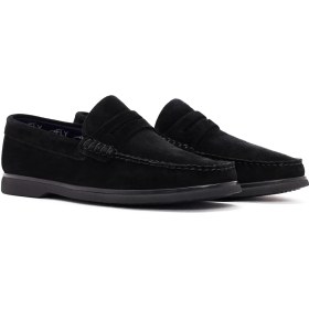 Resim Derimod Fly Erkek Siyah Süet Deri Loafer 26SFD632410 