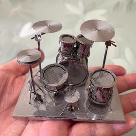 Resim 3D Metal Puzzle DIY Model Davul Seti, Paslanmaz Çelik, El Yapımı, Eğitici, İnşaat Becerileri, Düğün, Sevgililer Günü, Noel, Masaüstü Dekorasyonu için 