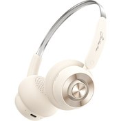 Resim Geeksen Onıkuma Gt820 Kablosuz Kulaklık: Hafif, Gürültü Önleyici, 32mm Sürücü, 65 Saat Pil Ömrü, Bluetooth 5.4, Bej Renk 