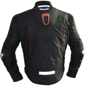 Resim Motoanl Motosiklet Montu 4 Mevsim Maxdura ve Deri Kumaş Hörgüçlü Model Motor Mont Siyah 