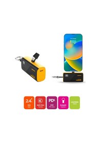 Resim Polosmart Psm131 5000 Mah Powerbank 20w Pd Hızlı Şarj Lightning Soketli Göstergeli Sarı Sarı 