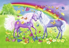 Resim Ravensburger 2x24 Parça Puzzle Gökkuşağı Atları 091935 
